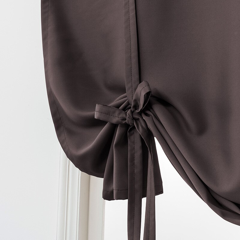 99% Shading Gordijn Voor Keuken Badkamer Hoge Precisie Dubbelzijdig Matte Hoge Blackout Solid Romeinse Korte Gordijnen: 8 / XL