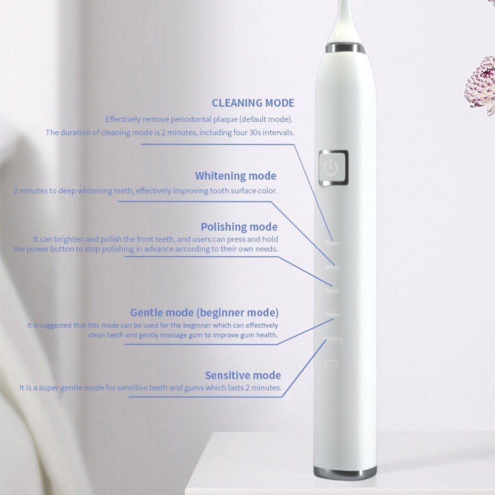 CEDU EA315 Sonic Electric Toothbrush 5 Teeth Whitening Modes Smart Toothbrush Oral Cleaning Personal Care Appliance for Adults