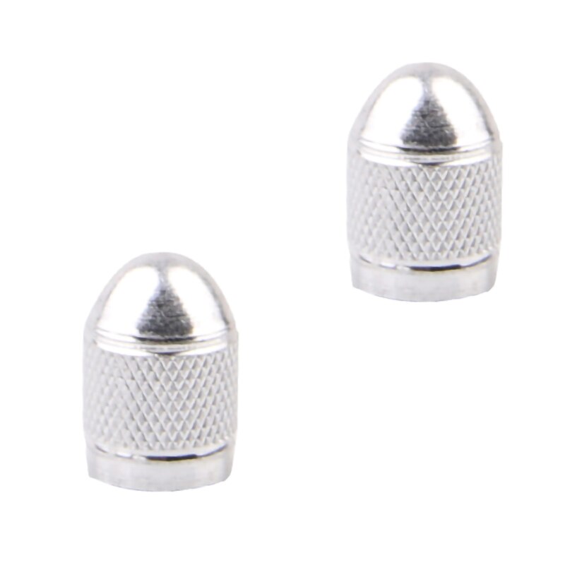 2/4PCS Universal Aluminum Alloy Schrader Valve Caps Wheel Tire Valve Dust Covers for Cars Motorcycles Bikes Bicycle Accessories: 2PCS Silver