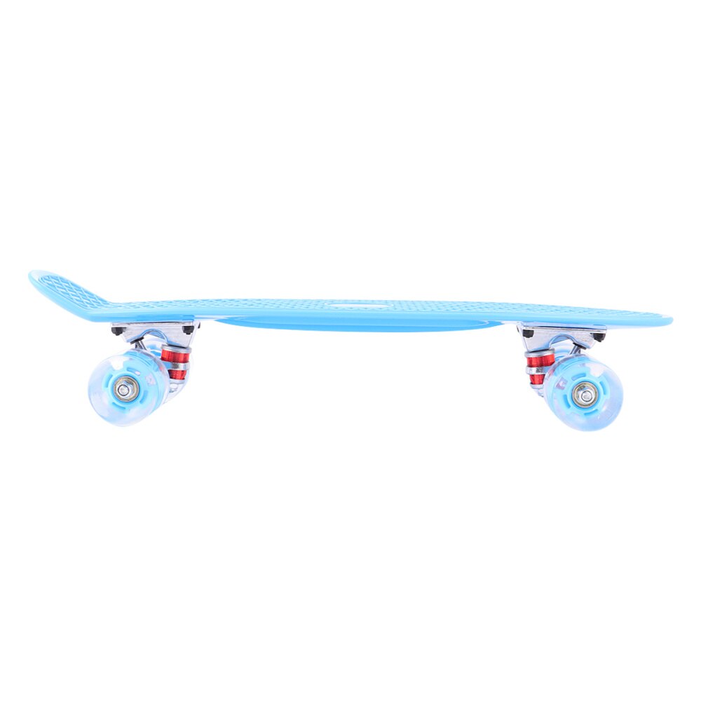 1Pc Four-Wheeled Scooter Flashing Wheel Skateboard Street Dancing Skateboard for Outdoor (Blue)