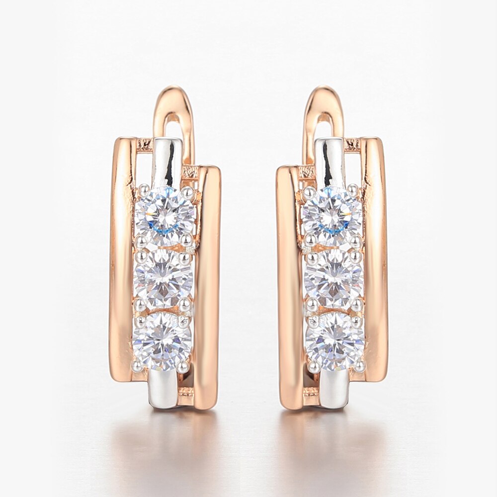 LAVUMO Oorbellen Zilver 925 Rosegoud Goud Dames Stud