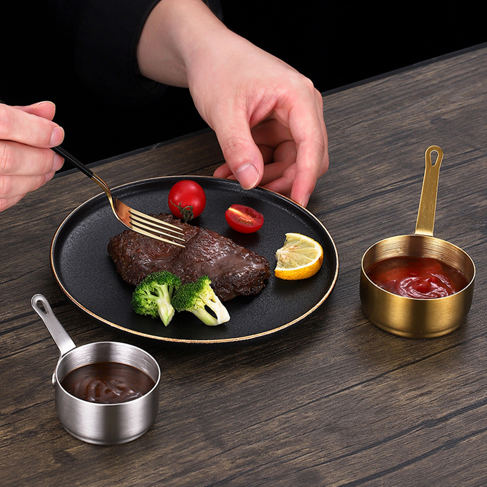 Roestvrijstalen melkpot Steelpan Anti-aanbak kleine pan Minipotten met handvat voor het opwarmen van melkkokken Papnoedels