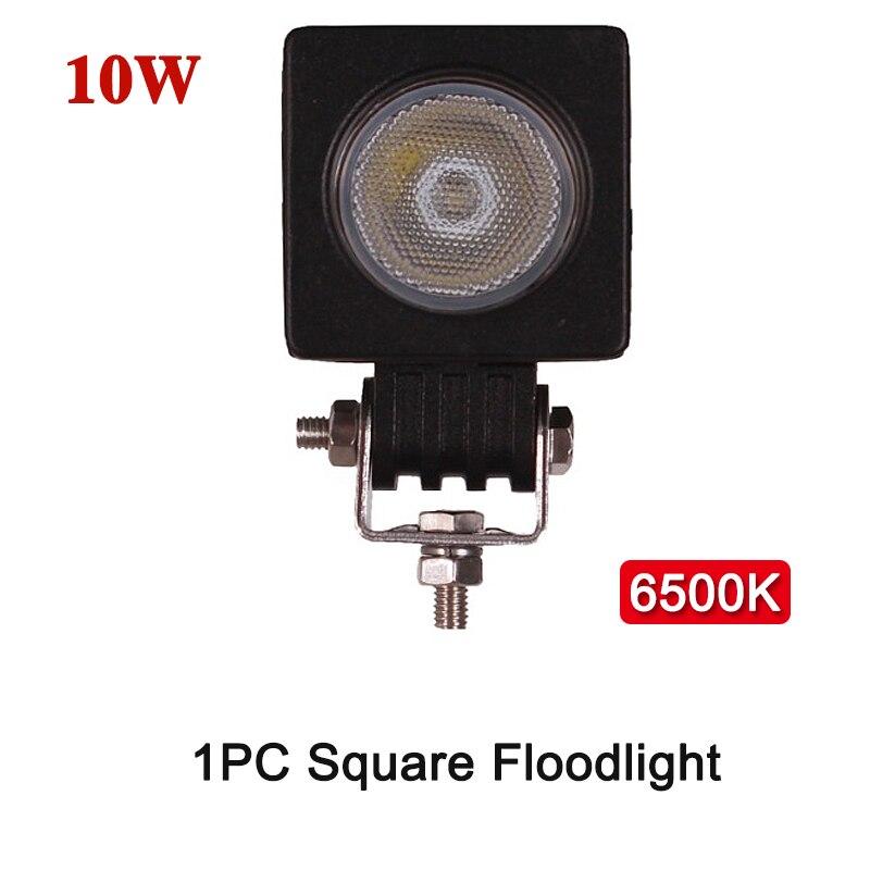 10W LED Work Light Car Auto SUV ATV AWD 4X4 Offroad Driving Fog Lamp Motorcycle Truck Reverse Backup 12V 24V Parking Spotlight: 1pc Flood Beam