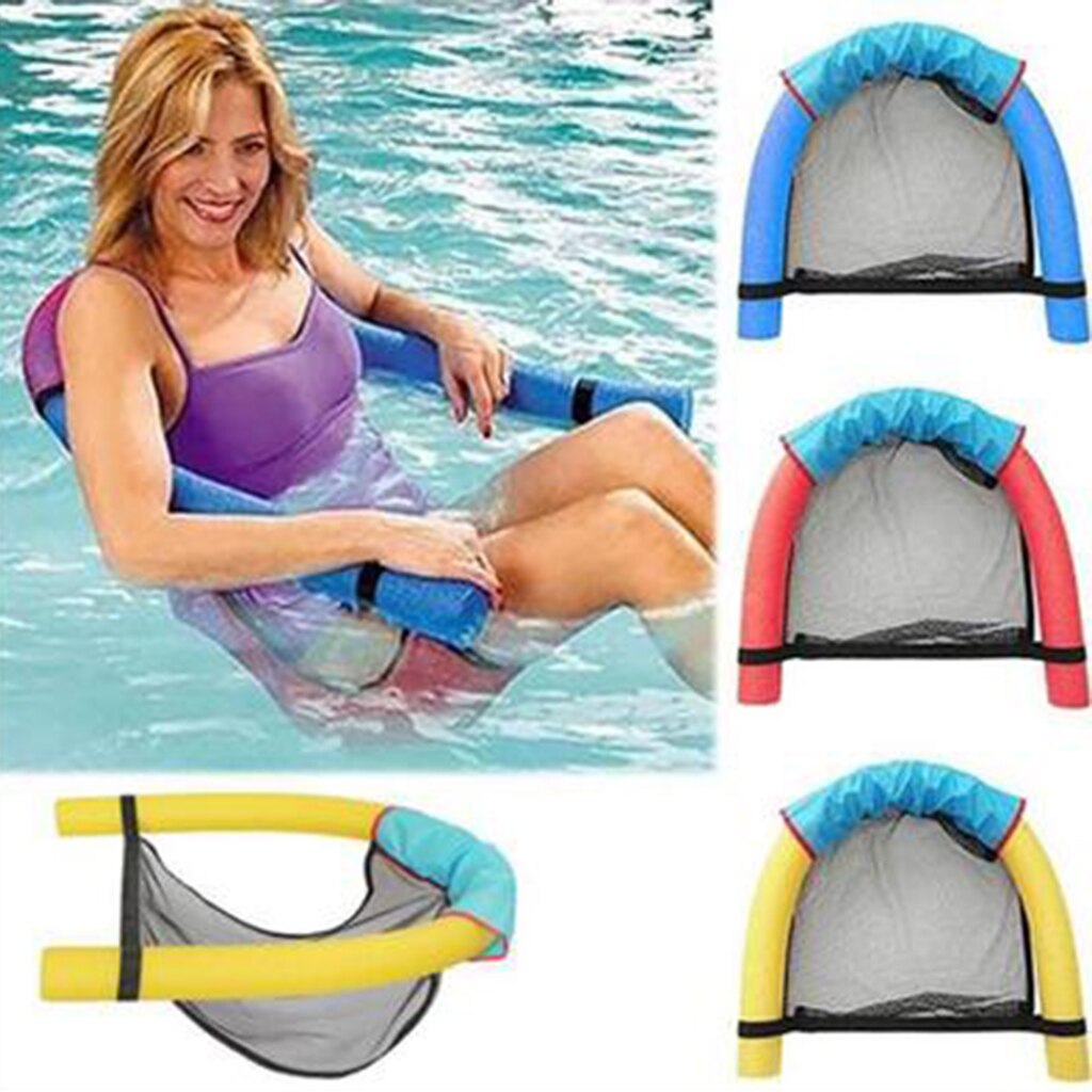 Safety Swimming Floating Chair Pool Kids Children Bed Seat Water Flodable Ring Float Beach Ring Noodle Net Pool Accessories