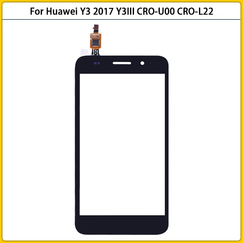 Y5 Lite pantalla táctil para Huawei Y3 CRO-U00 CRO-L02 CRO-L22 Panel de pantalla táctil lente digitalizador de vidrio exterior frontal