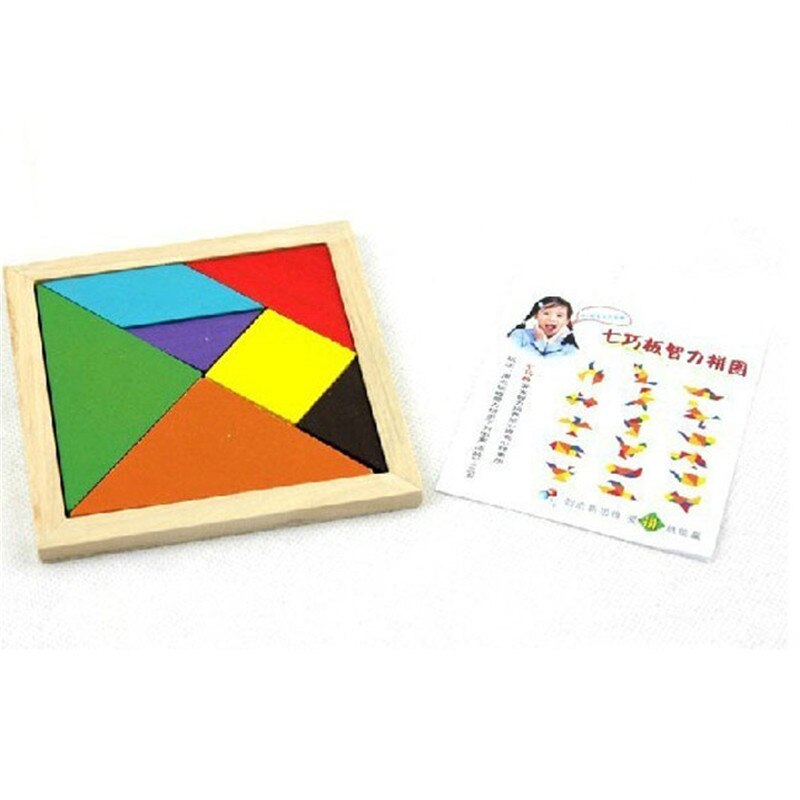 Ig spill hjernetrim tregeometri tangram puslespill form kognitiv intellektuell utvikling barneleker barneleke