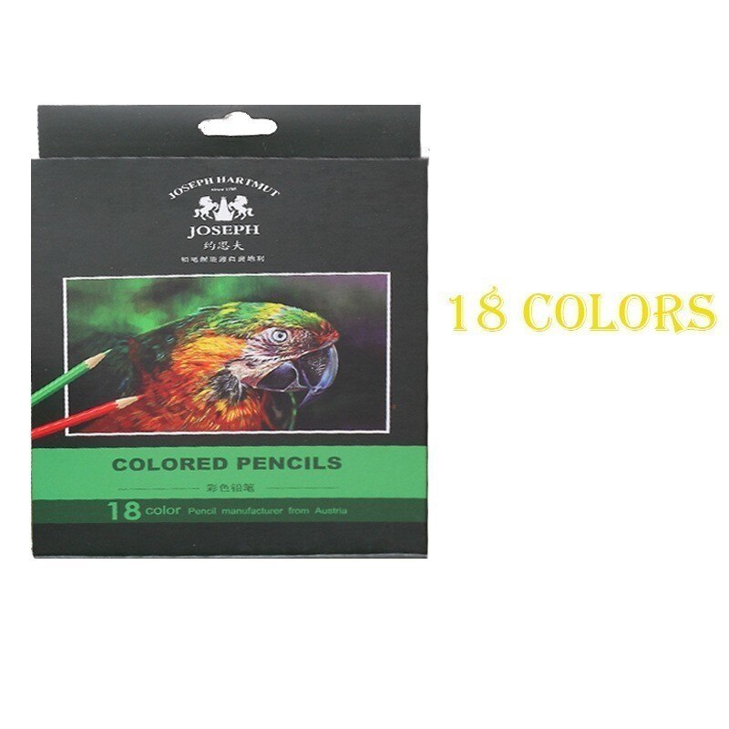 48/72 Colors Wood Colored Pencils Lapis De Cor Artist Painting Oil Color Pencil for School Office Artist Painting Sketch Supply: 18 Colors