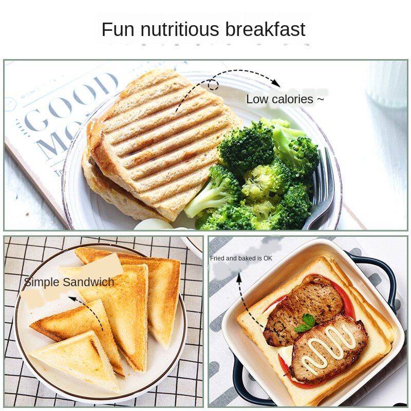 Sandwich Machine Light Breakfast Machine Multi-Function Fully Automatic Machine Household Double Side Heating Mini Bread Maker
