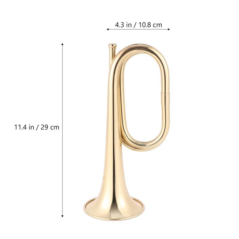1Pc Trumpet Student Trumpet Brass Instruments Bugle Trumpet Flat Trumpet for Party Running Army Outdoor
