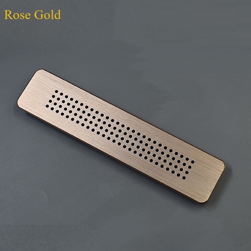 Grille d'air rectangulaire en aluminium pour meubles, couvercle de Ventilation avec trous en nid d'abeille, motif pour placard, 2 pièces: 12mm / Érable