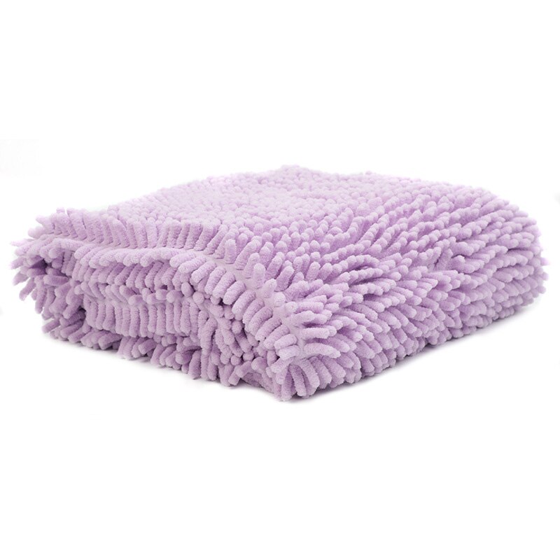 Zachte, warme hondenhanddoek, katoenen handdoeken voor kleine honden, puppy's, kittens, hondenbadjas, sterk absorberende handdoeken voor honden en katten.: Paars / 6035cm