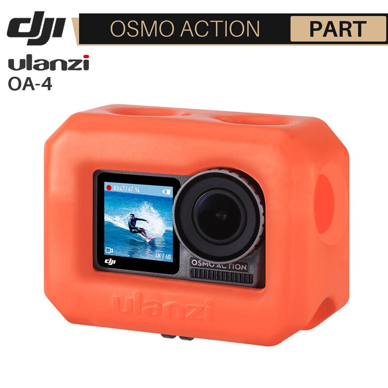 Ulanzi OA-4 Floaty Case Behuizing Voor Dji Osmo Action Drijvende Oranje Venture Shell Case Voor Surfen Schaatsen