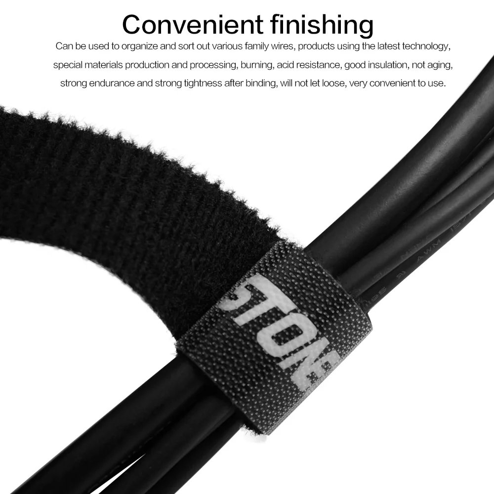 STONEGO Tearable Cable Organizer Ties Wire Holder for USB HDMI Earphone Cord Management Phone Accessories