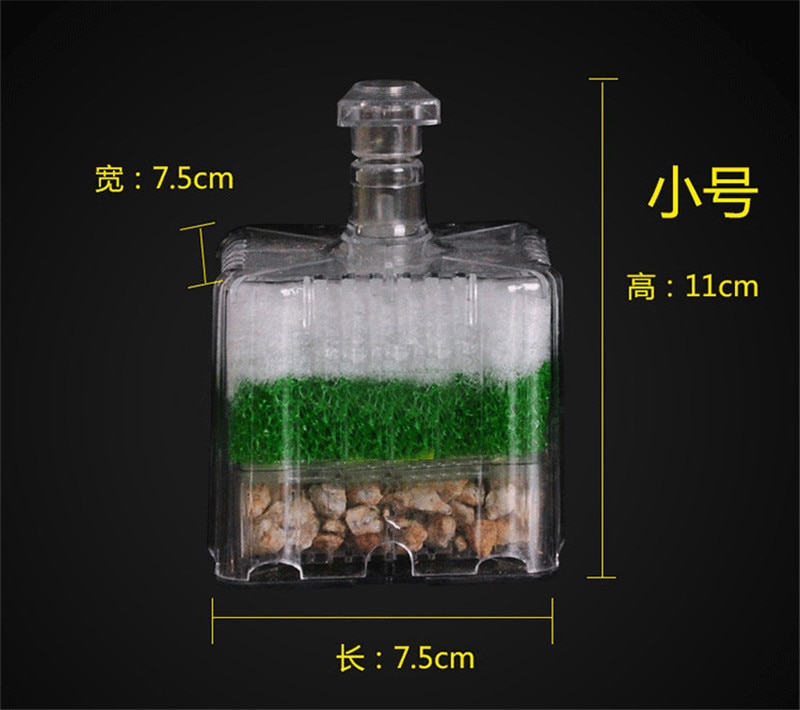 1pc s/m/l aquarium hoekfilter luchtgedreven garnalen aquariumfilter biochemische keramische spons accessoires zuurstofpomp