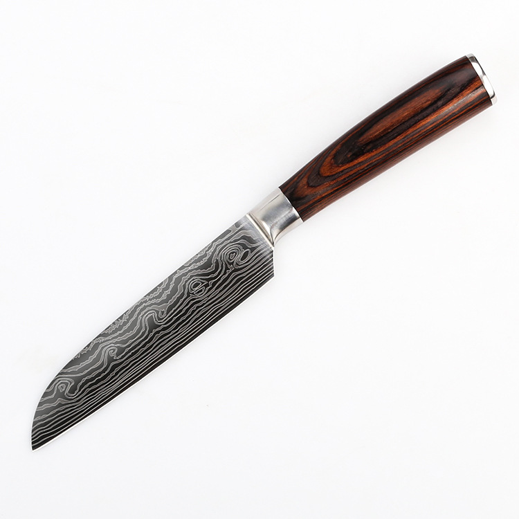 Kitchen Knives set Chef knife Tool High Carbon Stainless Steel Santoku knife Sharp Cleaver Slicing Knife Best Choice for Kitchen: 5 in Santoku B