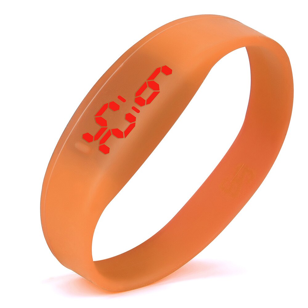 Часы LED Digital Anzeige Mann Armbinde Uhr Silikon Starp Frauen Uhren Elektronische Digitale Uhren Schüler Armbanduhren: F
