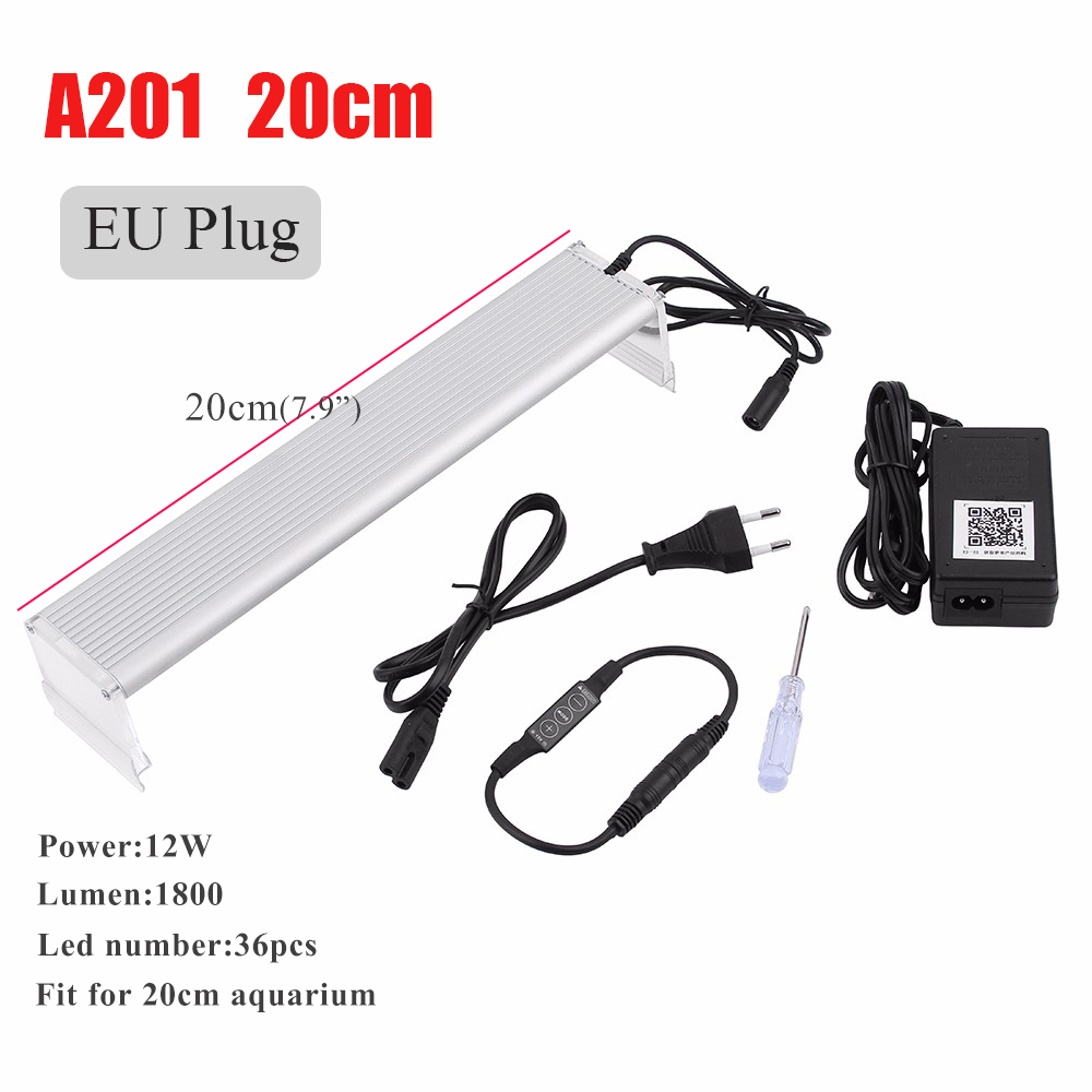 Chihiros WRGB EINE Serie FÜHRTE Aquarium Licht 20-50cm Lampen für Aquarium Pflanzen LED mit erweiterbar wasserdicht Clip auf setzt: A201 EU Stecker