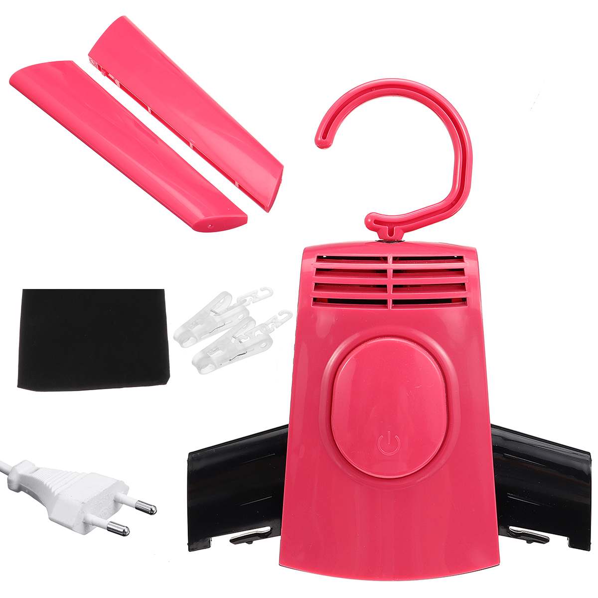 Portable Electric Clothes Dryer Shoes Clothe Rack hangers foldable Travel Available Clothing Shoes Heater Electric Dryer machine: Red / US