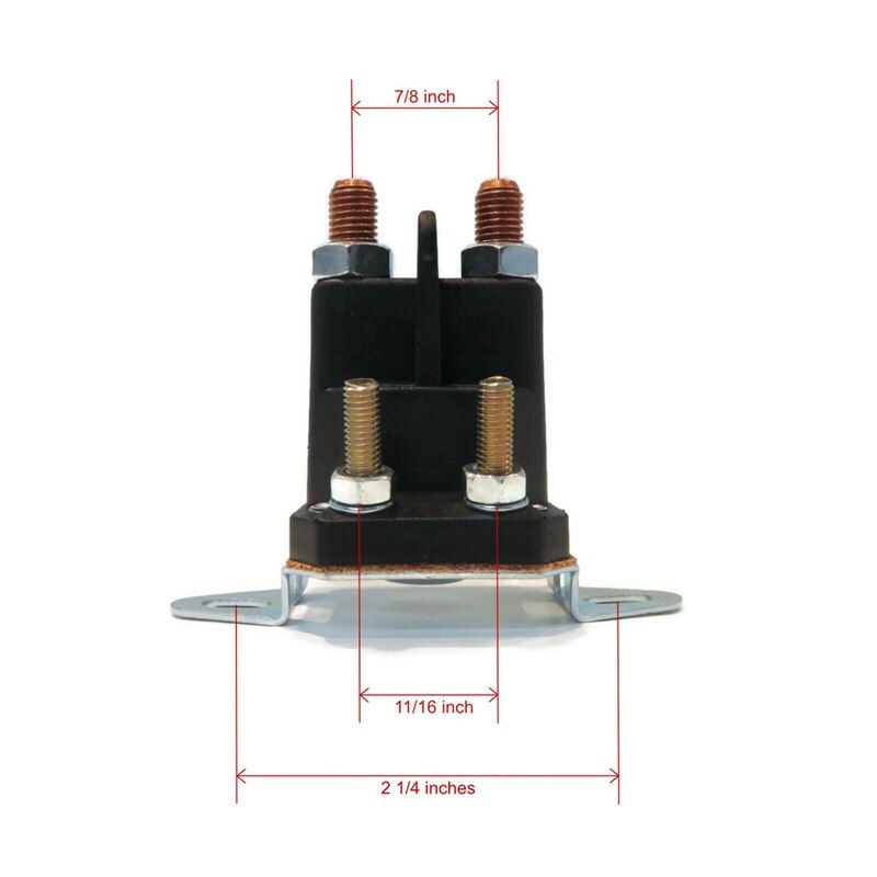 4 Post / Pole UNIVERSAL 12 Volt Starting Solenoid Valve for Rider Lawn Mower & Tractor 513075 104-3189 117-1197