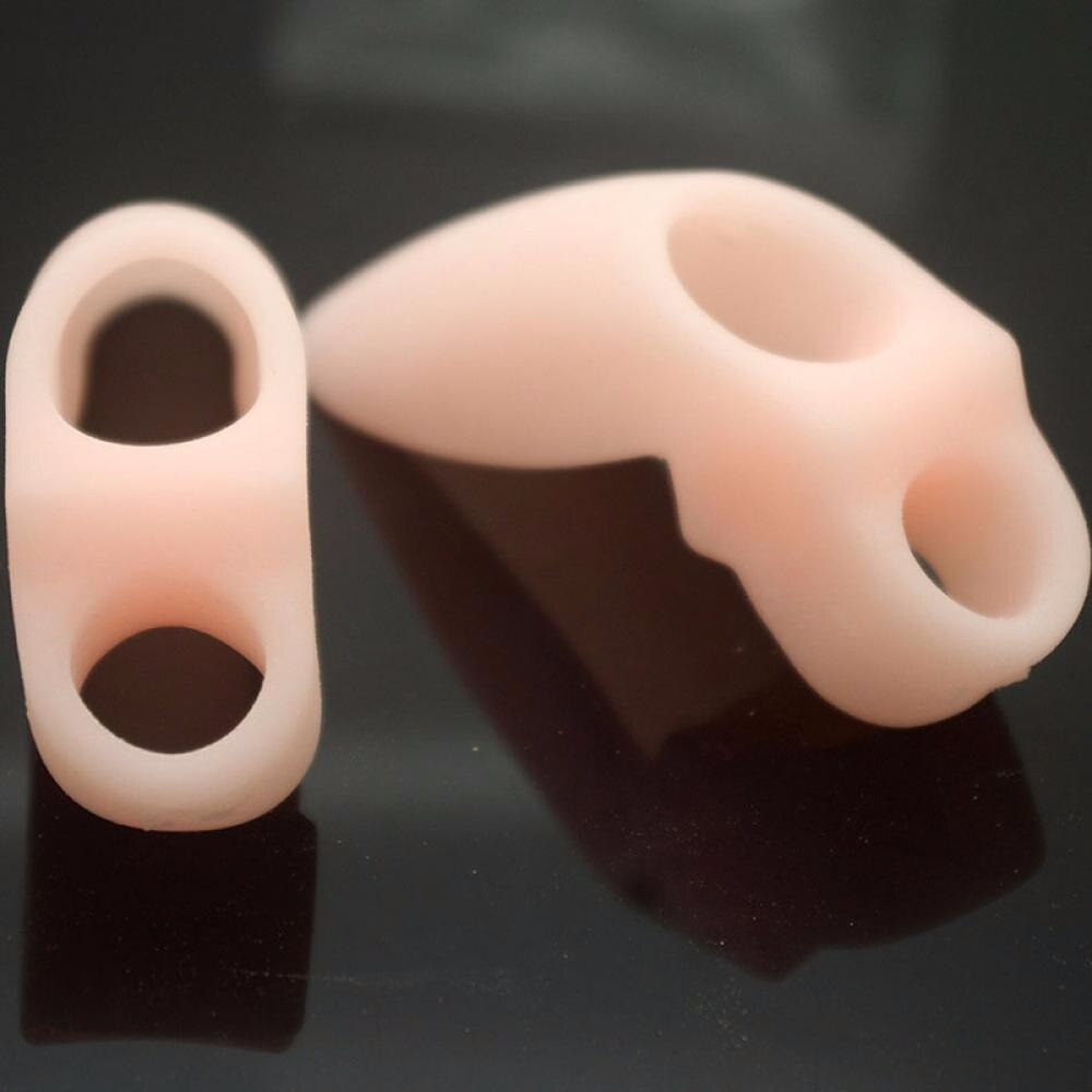 1 Paar Grote Teen Separator Zachte Siliconen Bone Duim Bunion Corrector Hallux Valgus Pedicure Voetverzorging Gereedschap: Pink