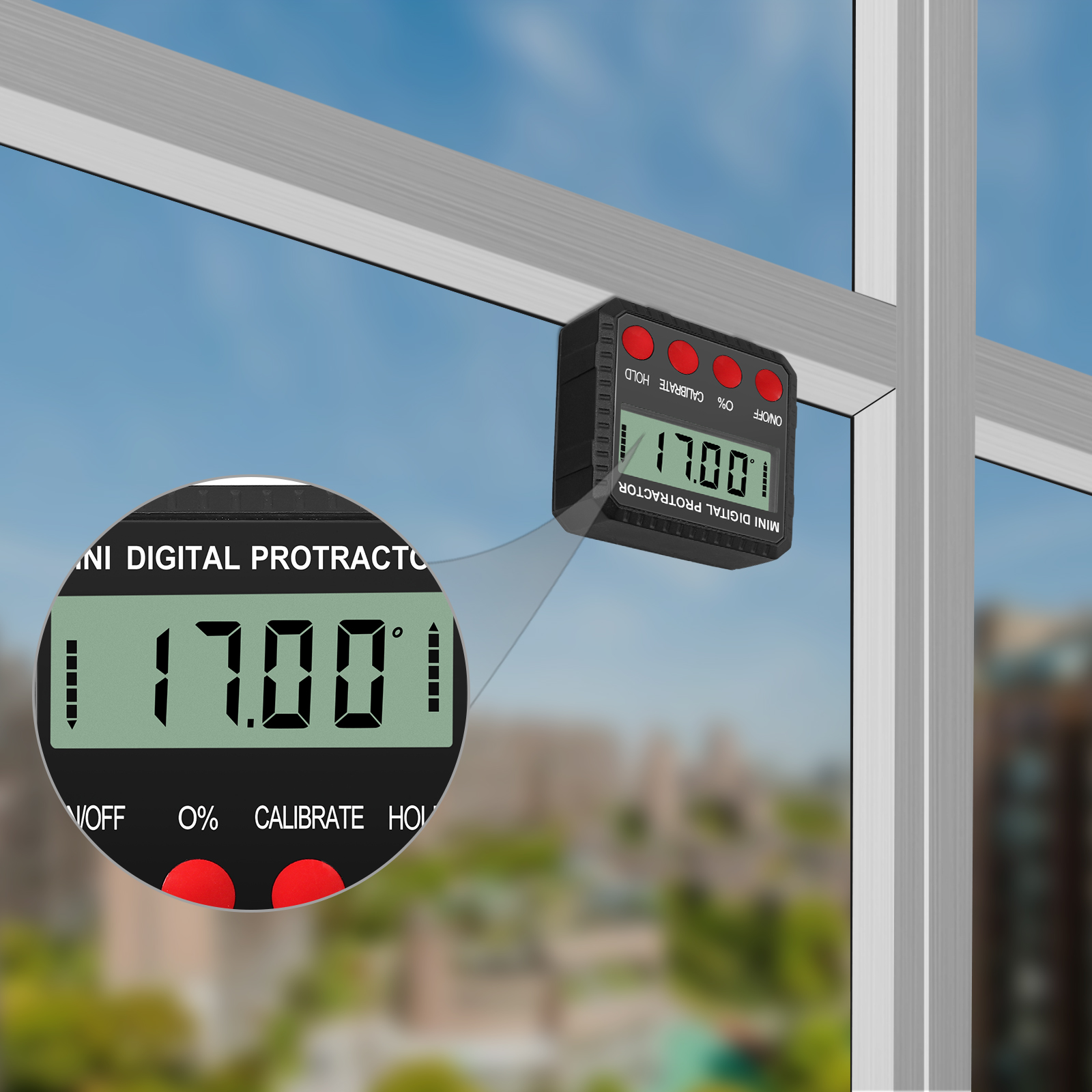 PROSTER Mini Digital Angle Gauge Level Box Protractor Angle Finder Magnetic Digital Inclinometer 360 Degree Measurement Bevel