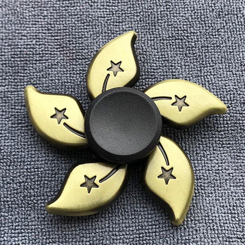 Fidget Spinner Brass Color Zinc Alloy Metal Exterior Smoothstress reliever Toys For Children Adult: 05