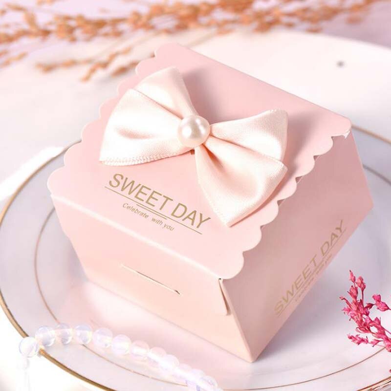 Arrivals-50 Pcs Hoogwaardige Huwelijkscadeau Dozen Party Dozen Snoep Baby Shower Kids Verjaardag Christmas Party levert Met Boog
