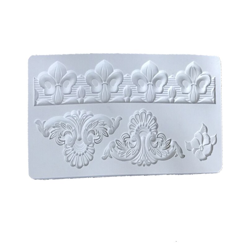 Lace Trim Totem Silicone Mold European Texture Plaster Stampi Casting Mold Silikon Form Moule Forma De Gesso 3d Cemento Panel