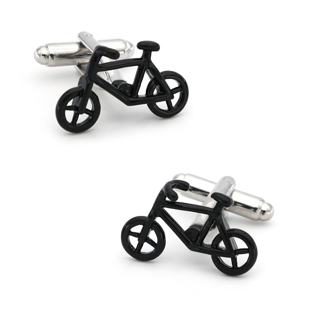 Heren casual fiets manchetknopen messing materiaal zwarte kleur nieuwe fiets manchetknopen & detailhandel: Zwart