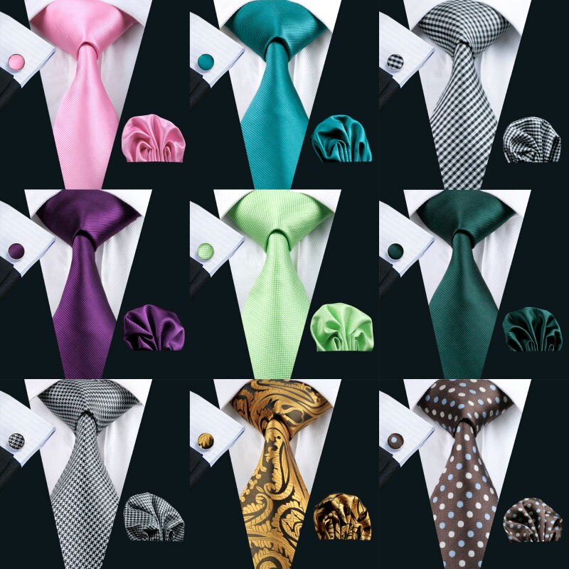 40 Stijlen Mannen Stropdas 100% Zijden Dassen Jacquard Geweven Gravata Barry.Wang Stropdas Zakdoek Manchetknopen Sets Voor Wedding Party Business