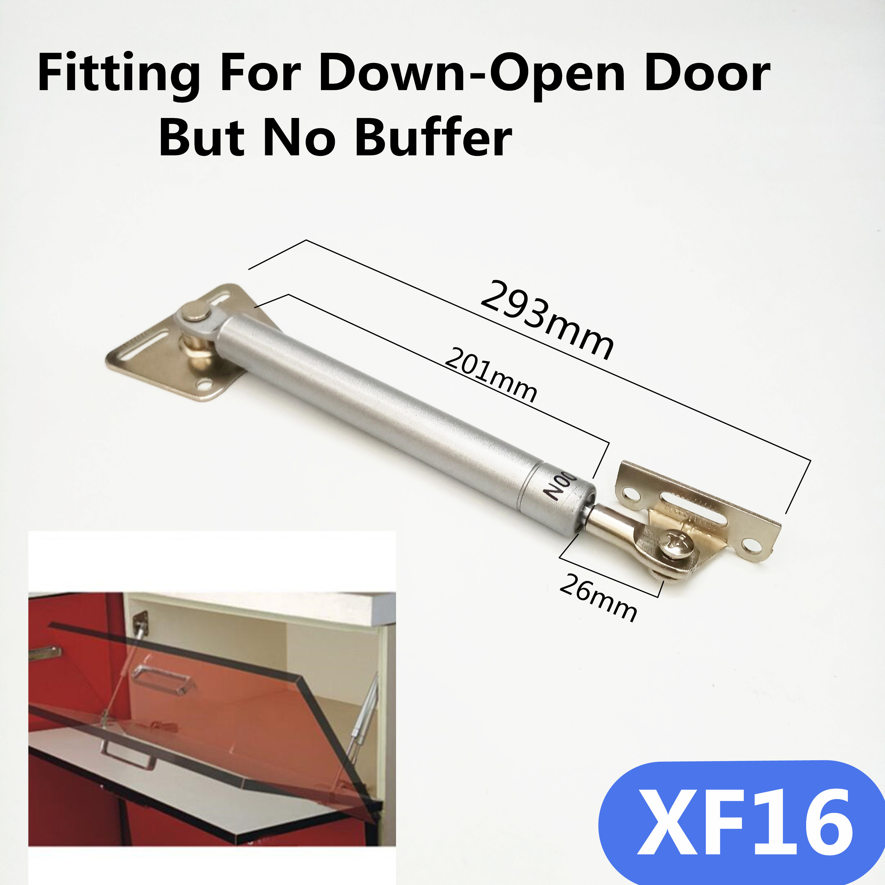 Hydraulic Gas Spring Fitting For Down-Open Cabinet Door But No Buffer Pneumatic Parts For Furniture