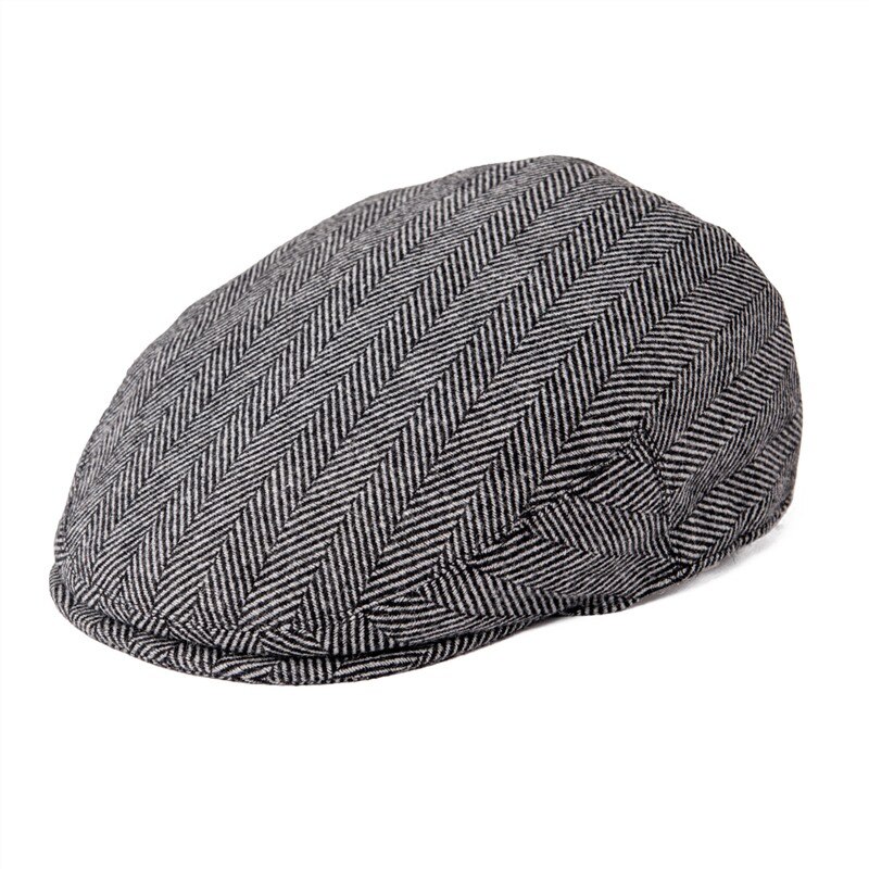 Feion – chapeau en laine mélangé pour homme, plat, à carreaux, collection été et automne, 721