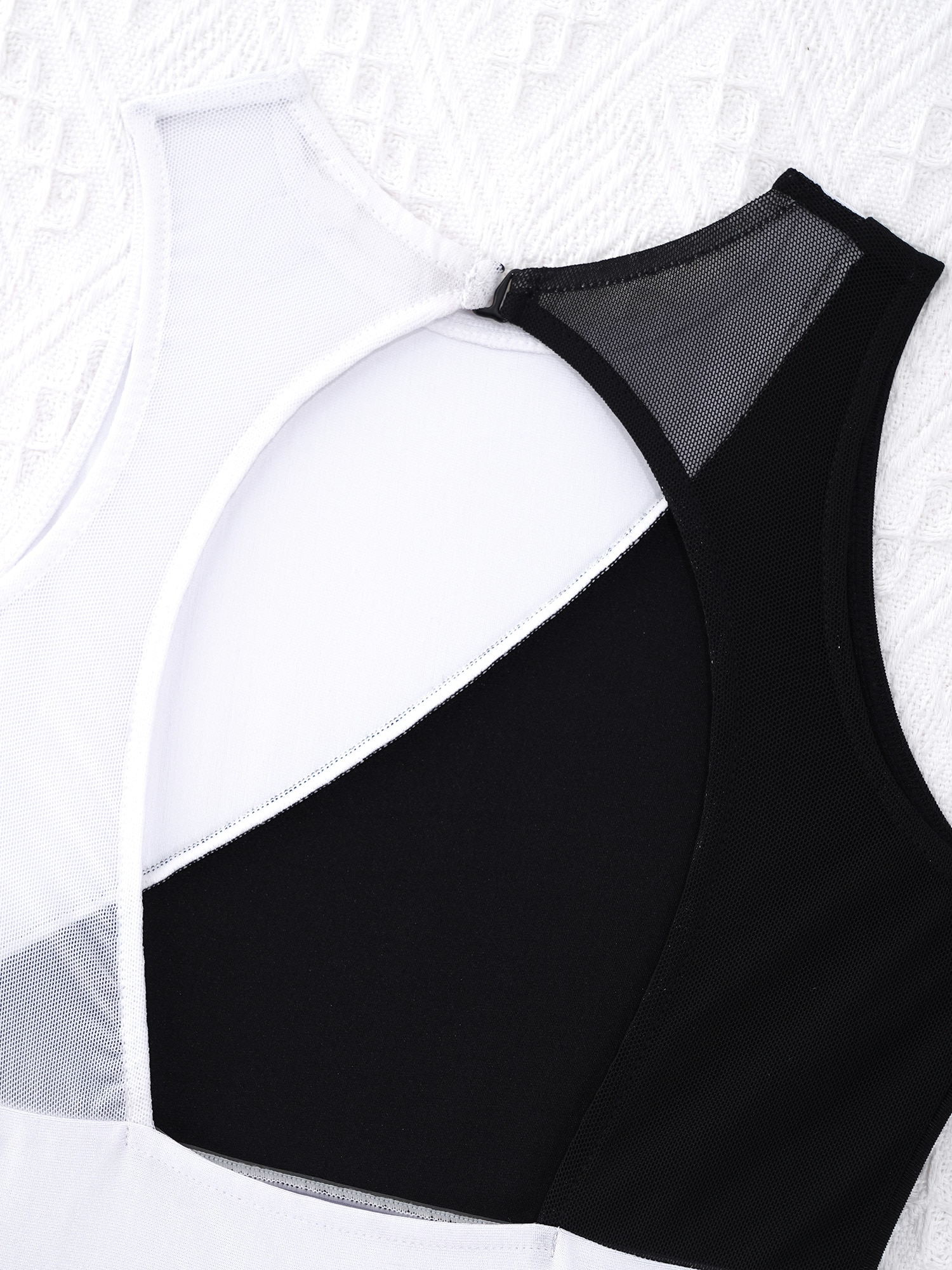 Kids Girls Teen Gymnastics Leotard Dancewear Sleeveless Patchwork Ballerina Clothing Ballet Class Dance Jumsuit Workout Bodysuit