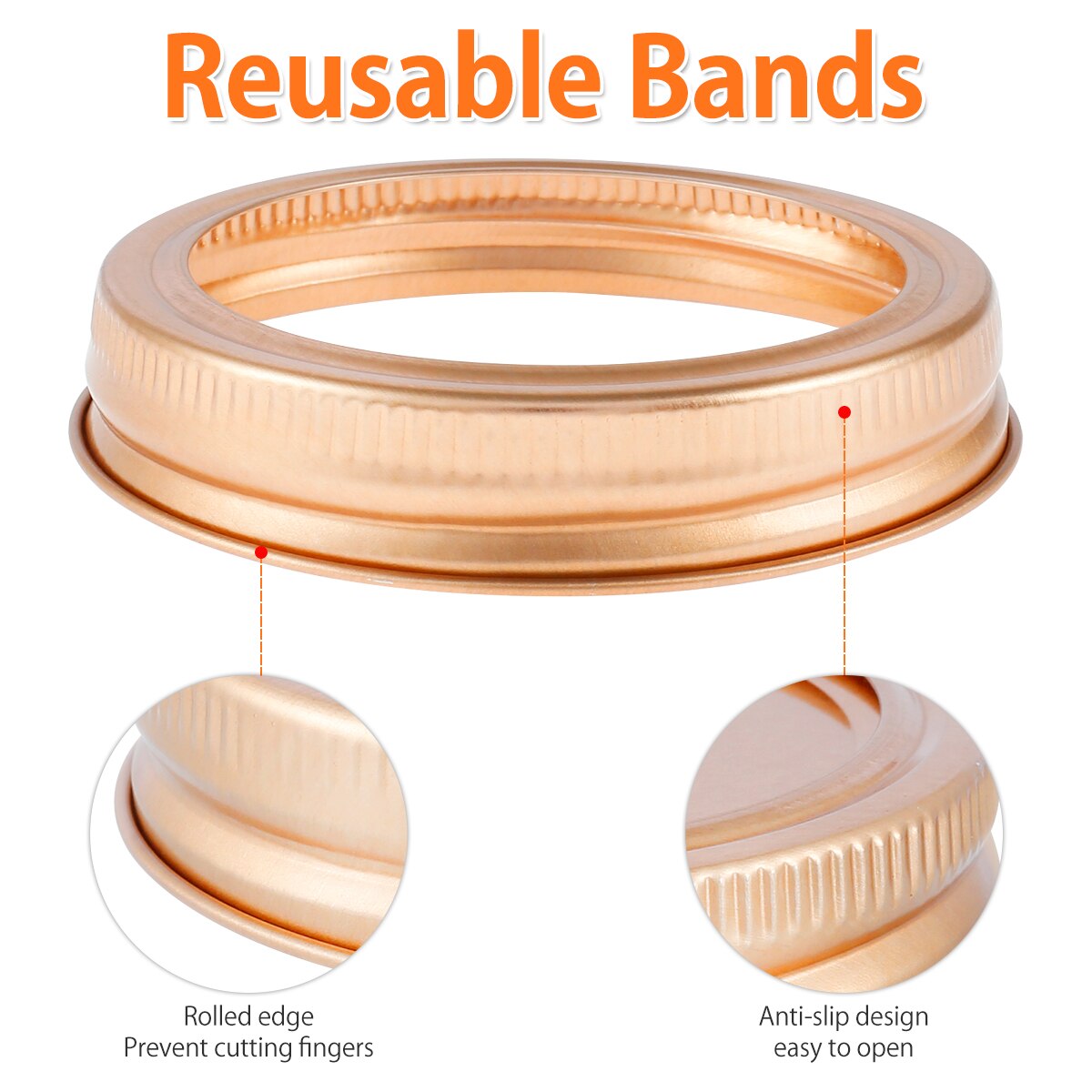 24 Set Mason Pot Deksels 70 Mm Inblikken Deksels En Bands Lekvrij Regelmatige Mond Split-Type Seals Deksels Voor inblikken Beitsen Fermenteren