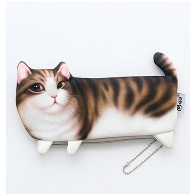 Sac à stylos grande capacité mignon, boîte de papeterie, Kawaii, fournitures scolaires, chat porte-crayon: Jaune
