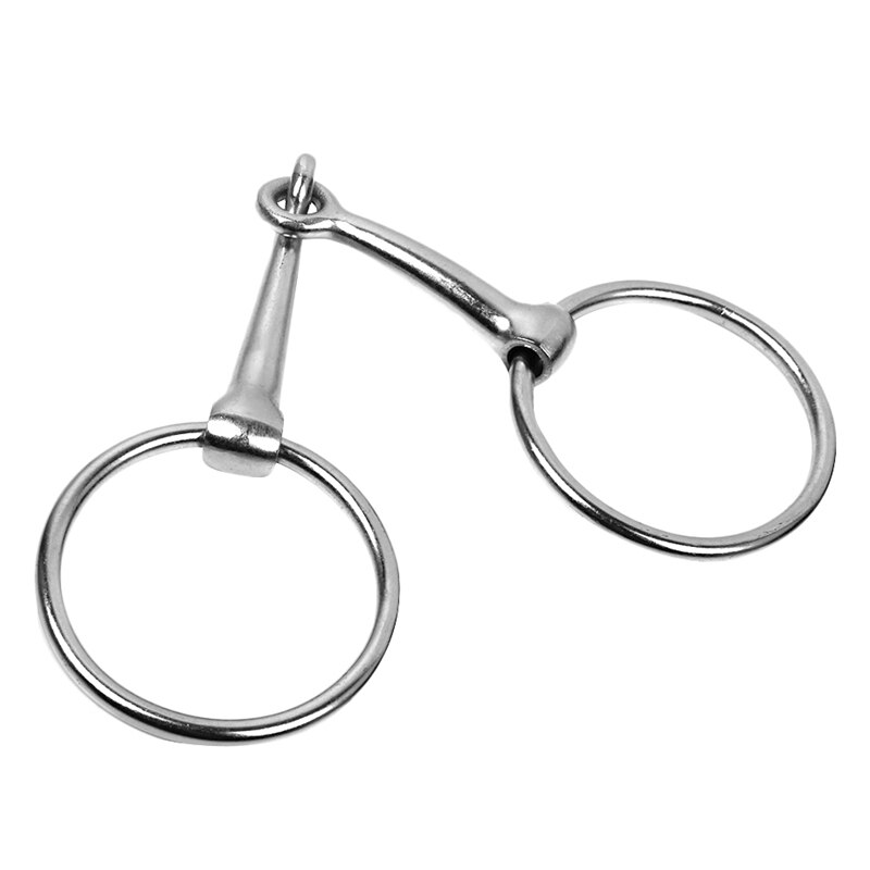 Horse Mouth Loose Horse Mouth Bit Horse Mouth Piece Link Snaffle Horse Bit Silver Stainless Steel Equestrian Pony Bit Mouth Size: Default Title