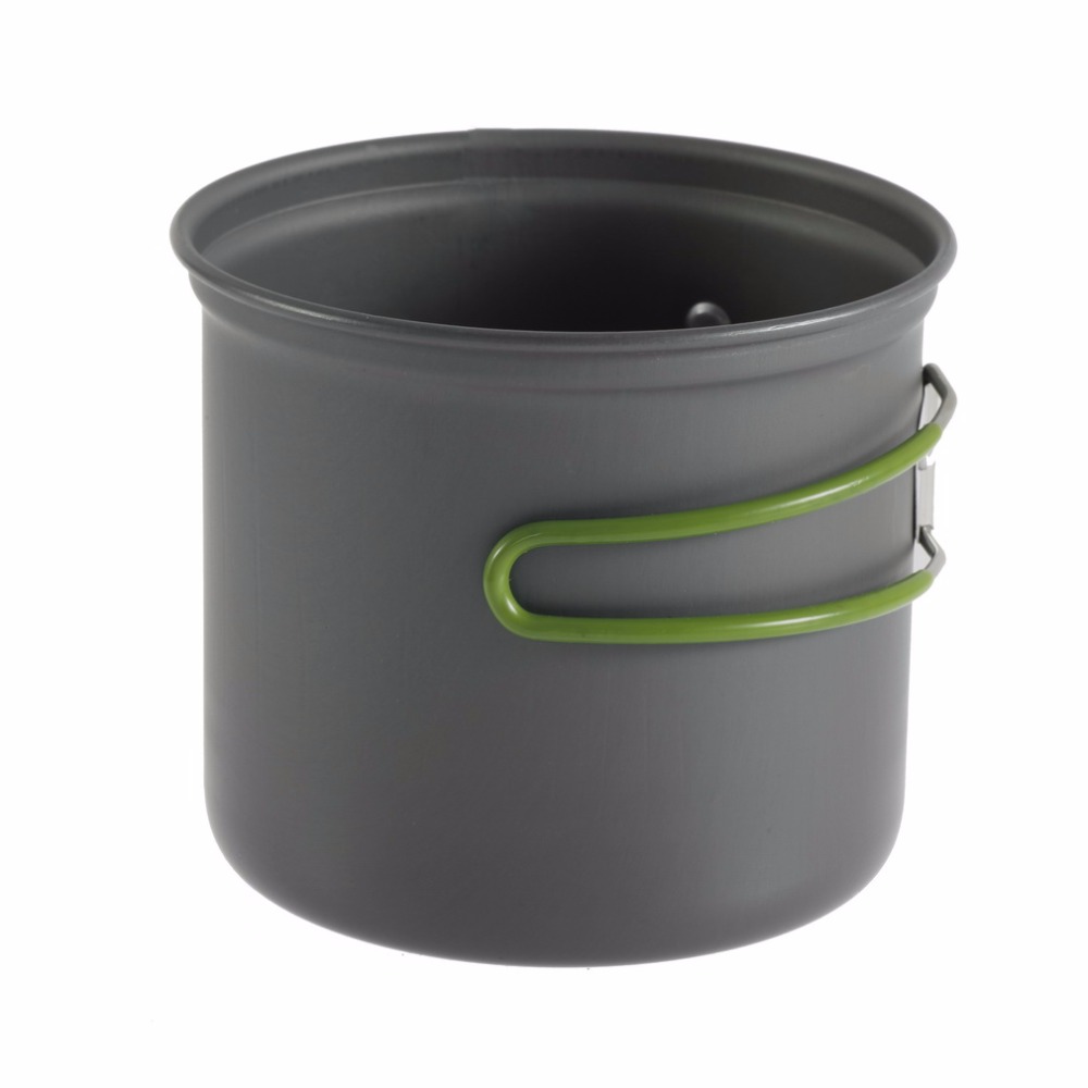 Heißer Picknick Schüssel Topf Leichte 2 Teile/satz Aluminium Legierung Kochgeschirr draussen Klapp Griffe Pfanne Camping Wandern Rucksack Kochen