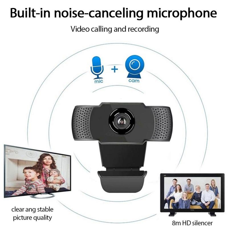 HD Webcam 1080P Manual Focus Web Camera With Microphone Live Video Conference Work USB Webcam For PC Laptop Computer