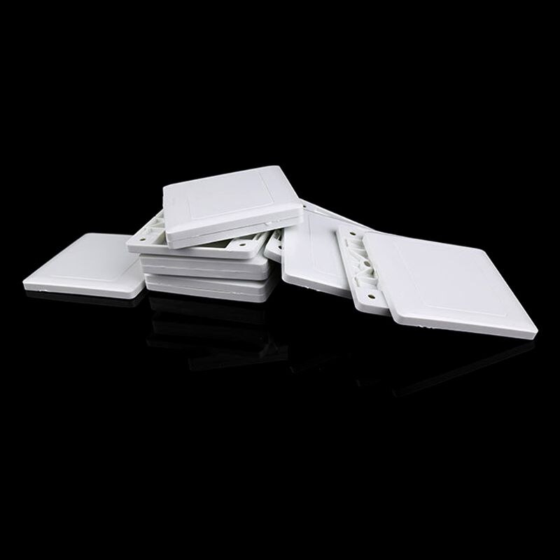 Zócalo de interruptor de pared eléctrico, Panel de cubierta en blanco, pizarra blanca, ABS, herramienta de bisel de placa de salida, 86x86mm