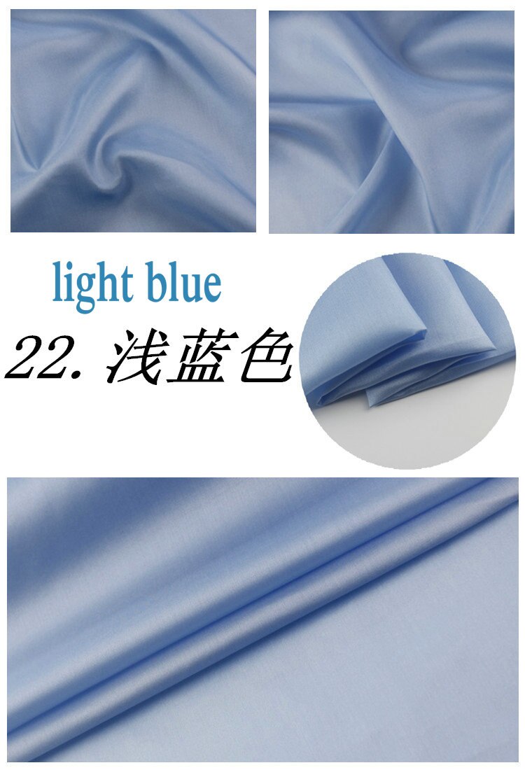 100% zijde habutai stof gebruik habotai zijden voering 8 m/m habutai breedte 110 cm H1BS15: 22 light blue