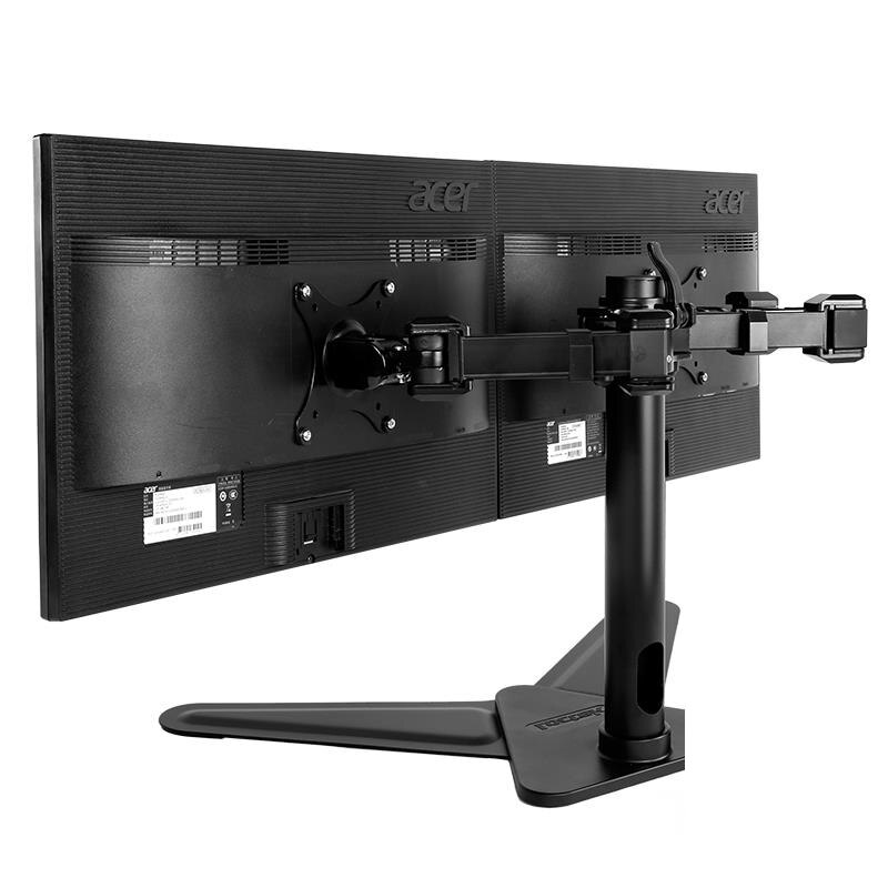 Desktop 10"-30" Dual Monitor Holder Mount Arm Full Motion LED LCD Computer Display Stand Max.Loading 10kgs each head D2D