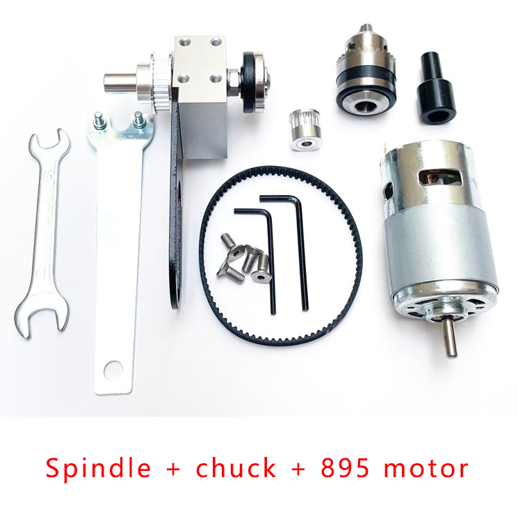 Small table saw spindle, precision unpowered diy miniature chainsaw, table saw spindle assembly: Silver