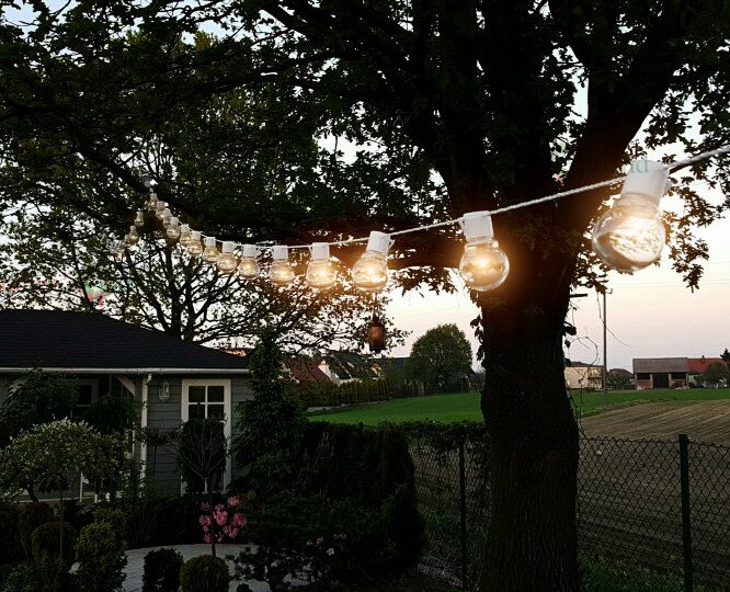 6 M Witte Kabel LED Lamp string Lights 20 Wit Globe Garland Fairy Lights voor Wedding Christmas Party Outdoor Verlichting decor