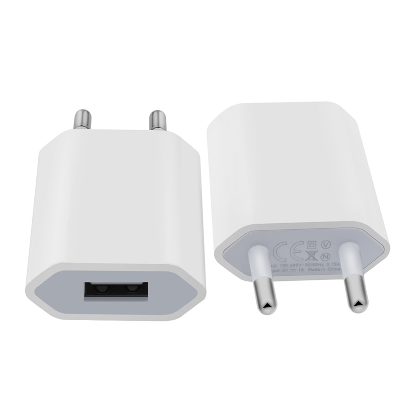 Universal 5w plugue da ue viagem usb carregador de parede 5v/1a carregamento rápido para iphone 6s 7 8 plus x xs max xr telefone celular ac adaptador