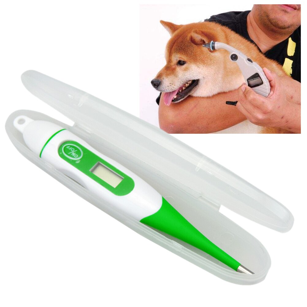 Digital Pet Thermometer LCD Display Pigs Cattle Dogs Portable Beep Veterinary Tool Battery Powered Farms Soft Tip Health Care