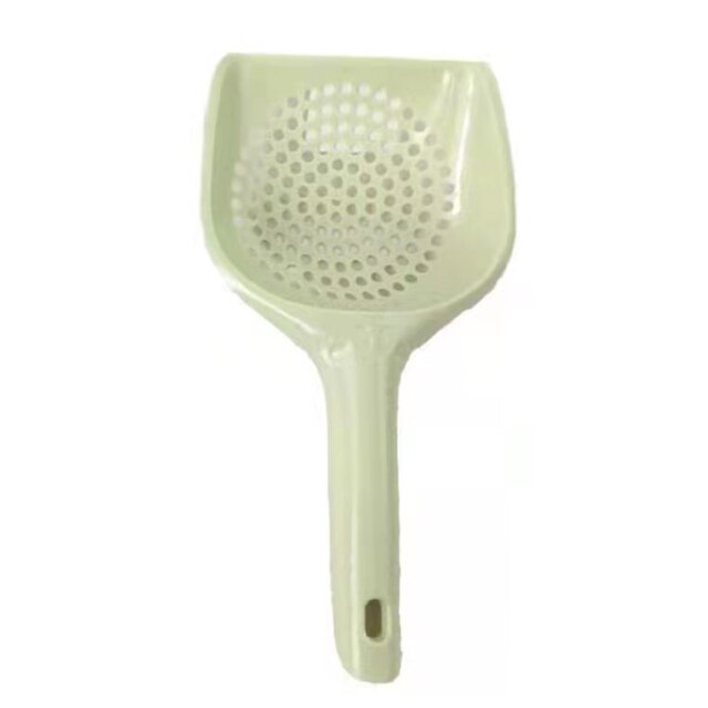 MASCOTALANDIA Pala Cataratas Fugas densas para Arena de Gato agujero pequeño Recoge caca Excrementos Limpieza para Mascotas Paleta gruesa de plástico para residuos de gato cucharas limpiadoras de arena para mascotas: VERDE