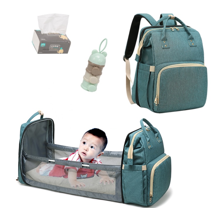 Bleie babyposer med seng mamma bag vanntett nylon barsel bleie mamma ryggsekk baby pleie stelleveske til babypleie