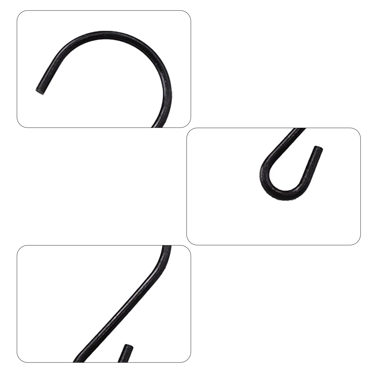 20pcs Metal Hook Heavy Duty Hooks Safe Light Nice Durable Good Metal Hanger S-shape Hook for Household