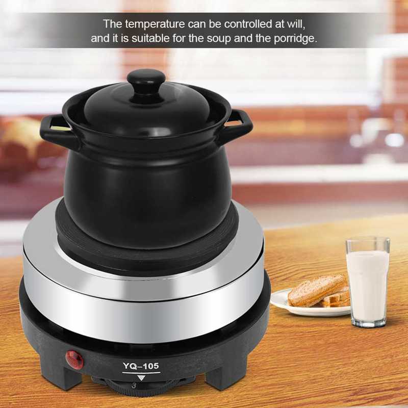 Mini estufa eléctrica portátil para el hogar, calentador de café multifunción con placa de 220V y 500W, enchufe europeo