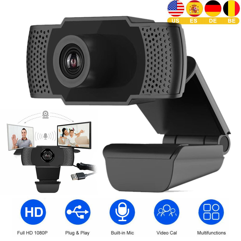 Webcam 1080P Pc High Definition Computer Camera Met Ingebouwde Hd Microfoon Clip-On Digital Video Webcamera webcam Full Hd